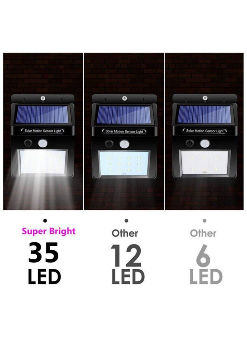 【4 pack】 35 LED Solar Lights Outdoor Waterproof Solar Motion Sensor Light Wireless Lights Outside Wall Lamp for Driveway Patio Garden Path  - Image 4