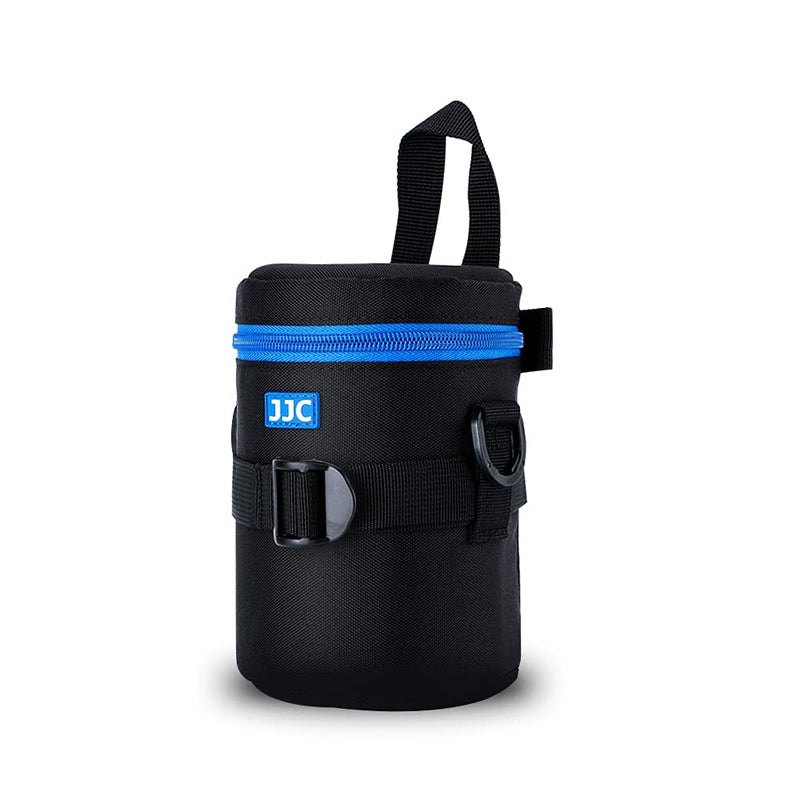 JJC Camera Lens Pouch Case for Canon EF 35mm Nikon Nikkor AF-S 55-200mm 18-300mm Tamron AF 18-200mm Fujifilm XF 56mm & More, Zipper Polyester Lens Protective Bag Interior Size 3.1x5.3” - Image 1