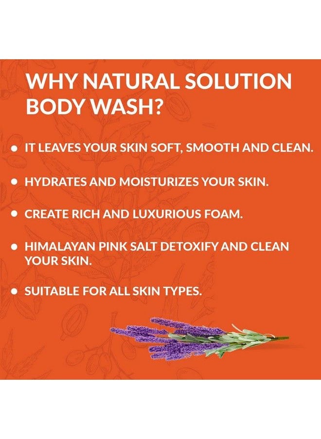 Natural Solution - Body Wash Made With Himalayan Pink Salt & Organic Lavender Oil Purifying And Transforms The Even Driest Skin In Just One Shower 17 Fl Oz (6 Count) - Image 1