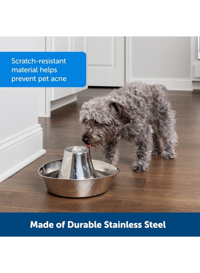 PetSafe Seaside Stainless Cat & Dog Fountain  2 Water Filters & 1 Pump Included  Tower Creates Soothing Flow For Pets  Scratch And RustResistant Material Inhibits Pet Acne  60 Oz Water Capacity - Image 5