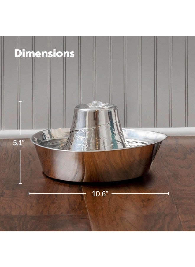 PetSafe Seaside Stainless Cat & Dog Fountain  2 Water Filters & 1 Pump Included  Tower Creates Soothing Flow For Pets  Scratch And RustResistant Material Inhibits Pet Acne  60 Oz Water Capacity - Image 2