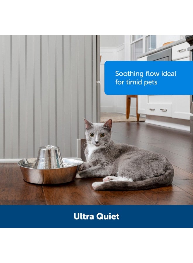 PetSafe Seaside Stainless Cat & Dog Fountain  2 Water Filters & 1 Pump Included  Tower Creates Soothing Flow For Pets  Scratch And RustResistant Material Inhibits Pet Acne  60 Oz Water Capacity - Image 4