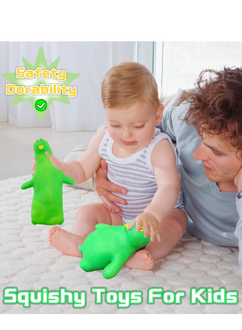 XiuWoo Green Head Fish Stretchy Toys, Squishy Stress Balls for Kids, Ball Fidget ress Relief and Anti-Anxiety Toy, Kids Adults - Image 5