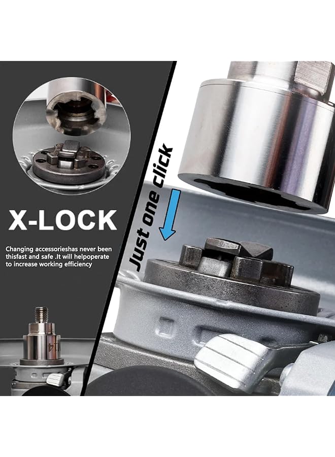 إيروريكس ملحقات المطحنة الزاوية محول قفل M14 X مع صامولة قفل M14 للقفل على خيط M14 قابل للتطبيق على شفرة قطع المطحنة الزاوية بت الماس محول من الفولاذ المقاوم للصدأ + صامولة قفل الحافة M14 - Image 4