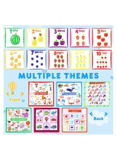 NIBEMINENT Baby Tissue Box Toy, Montessori Toys, Sensory Pull Along Toy for Toddlers with Colorful Scarves Crinkle Tissues Soft Cloth Numbe and Animals Pattern, Educational Preschool Learning Toys  - Image 5