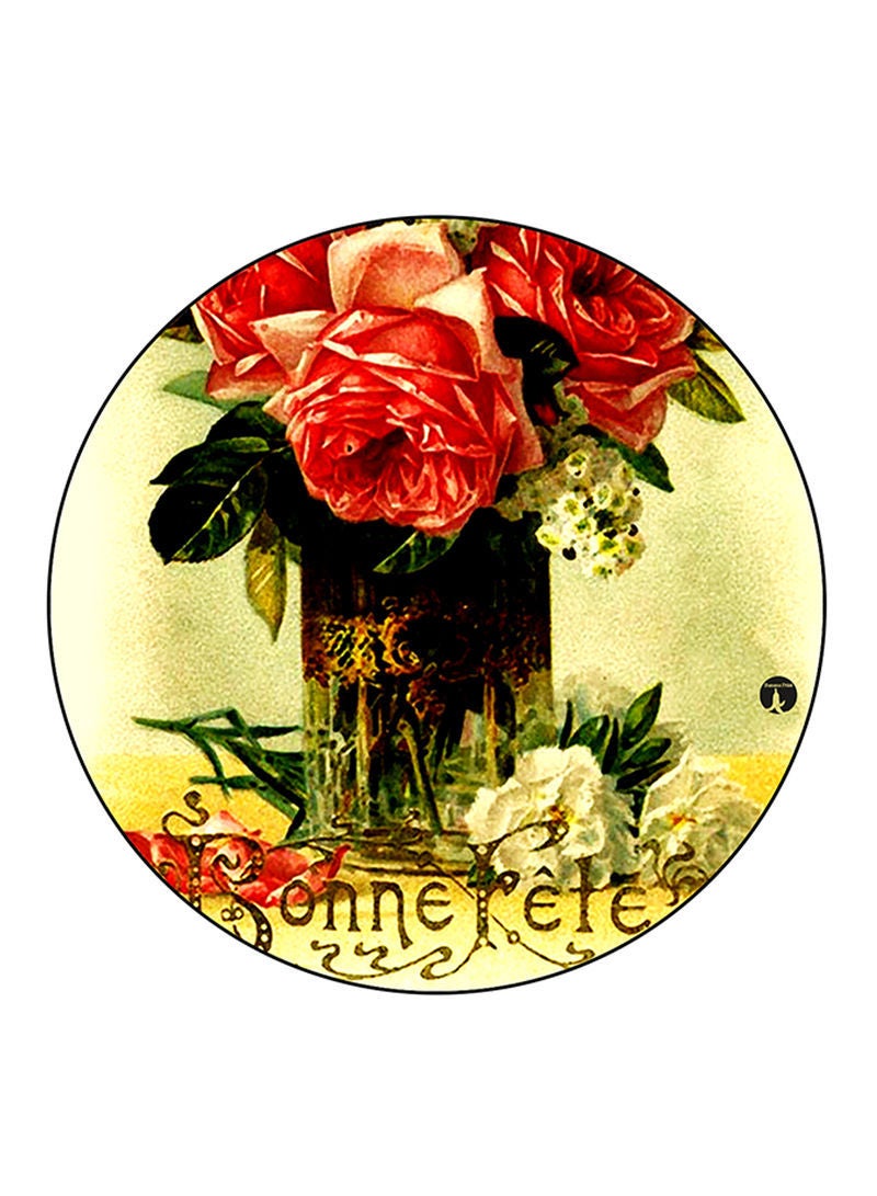 Flowers Printed Mouse Pad Multicolour