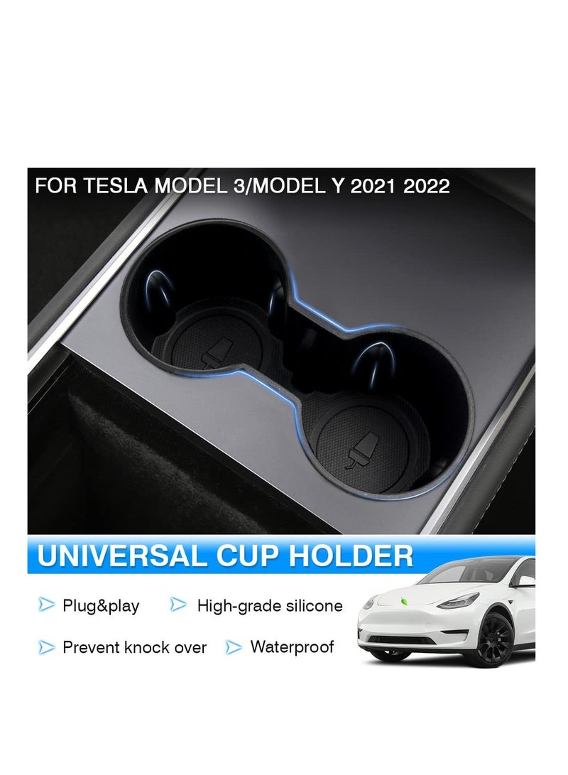 SYOSI Center Console Cup Holder Insert Compatible with Tesla Model 3 / Y Accessories Only Fit New Console - Image 4