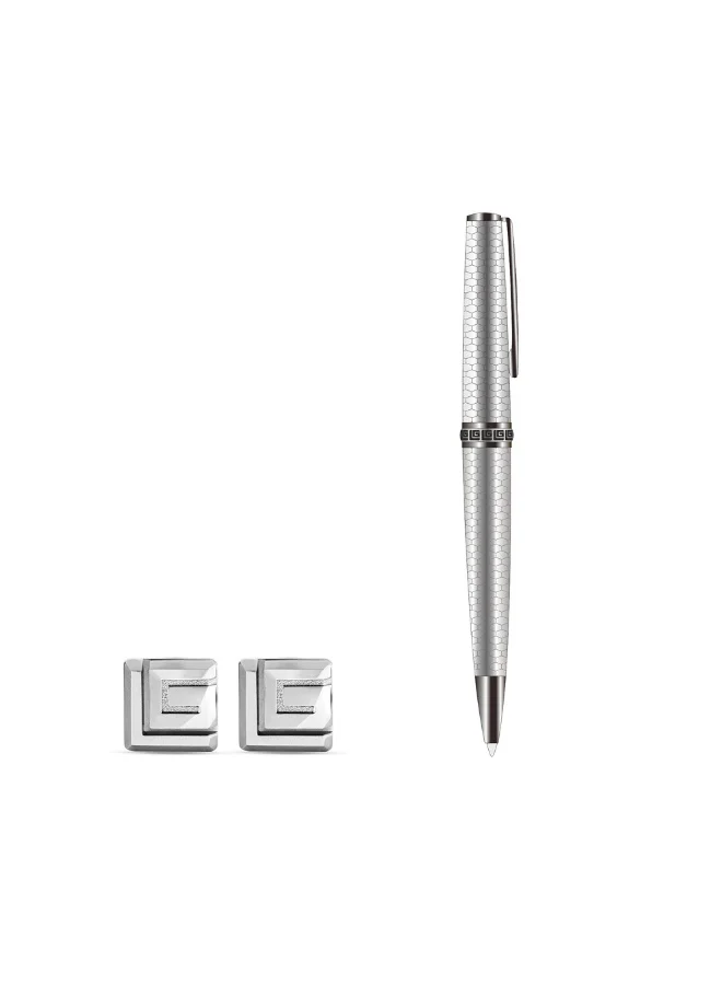 Guy Laroche Pen & Cufflinks Set Box Refined Black Pen with Cufflinks for Men