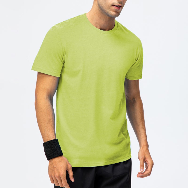 Men Women Short Sleeve T-Shirt O Neck Solid Cotton Shirts for Casual Sports Streets - Image 4