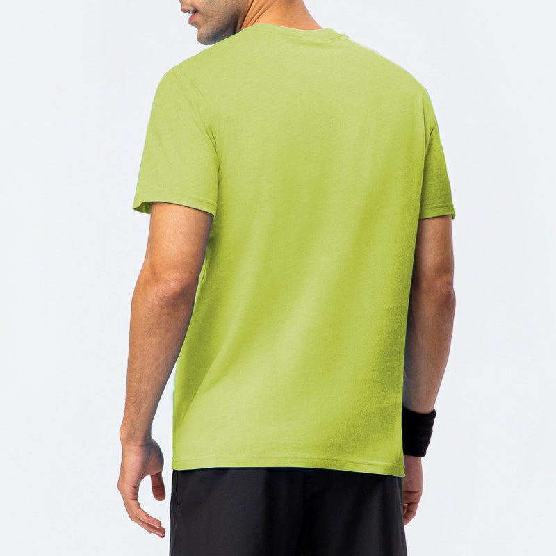 Men Women Short Sleeve T-Shirt O Neck Solid Cotton Shirts for Casual Sports Streets - Image 2