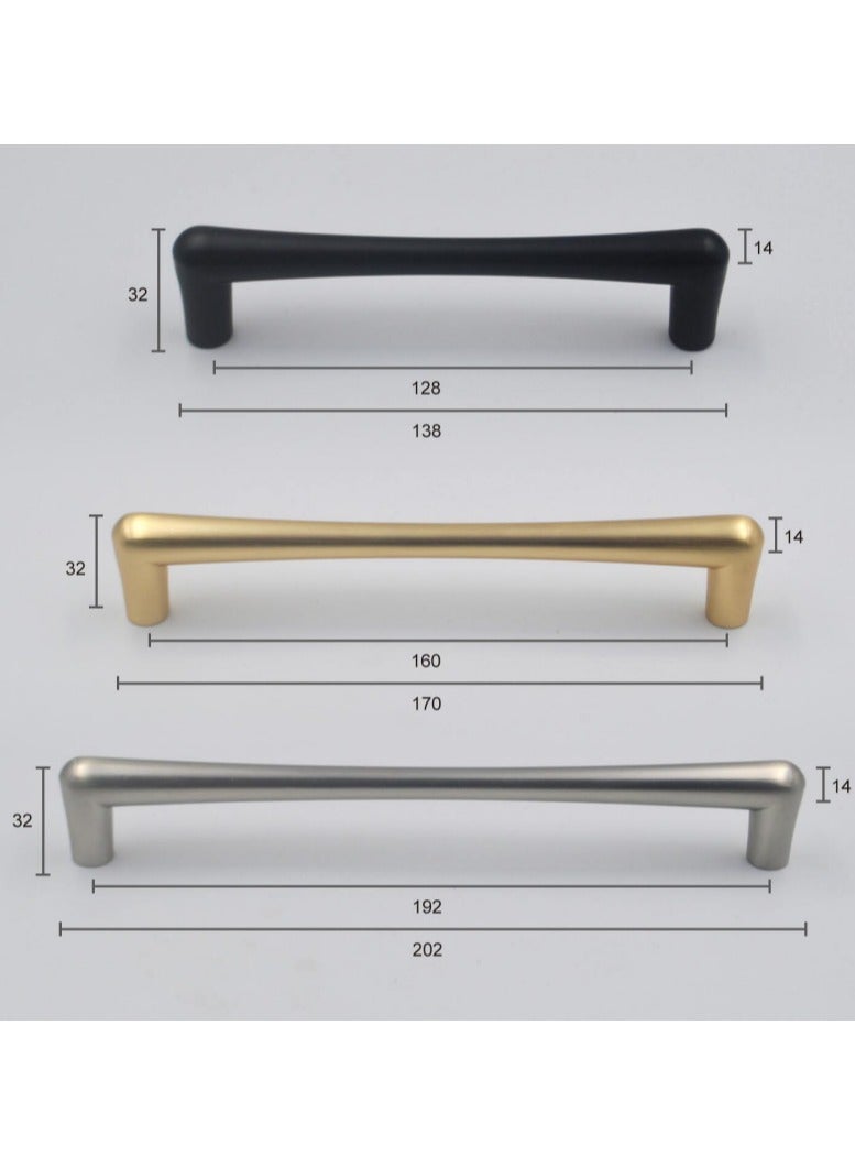 i diD High quality of 6 Cabinet Handles (golden Color), 170mm Stainless Steel Kitchen Door Handles, 160mm Hole Center, Drawer Cupboard Handles with Screws - Image 2