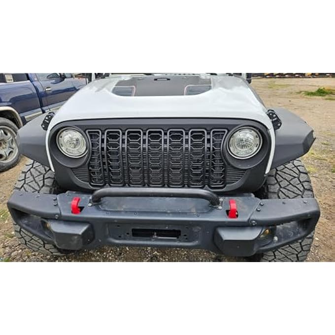rayihni Front Grille For Jeep Wrangler Jk 20072017 Upgrade To 2024 Jl Sa 8753215 - Image 5