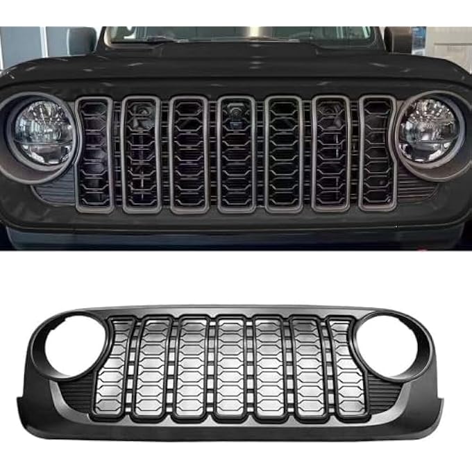 rayihni Front Grille For Jeep Wrangler Jk 20072017 Upgrade To 2024 Jl Sa 8753215 - Image 1