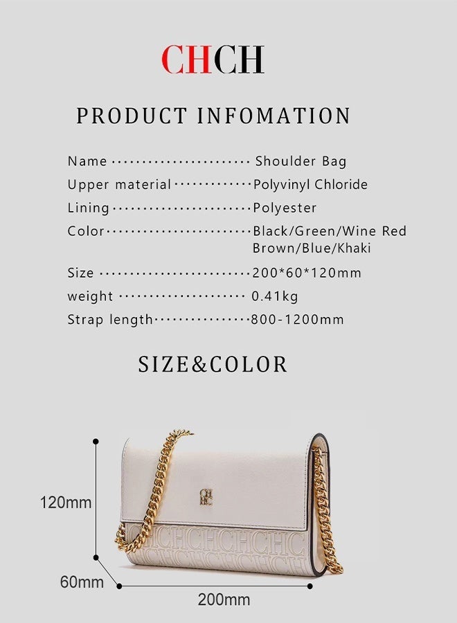 CH CH CHCH Women's Shoulder Bag Exquisite Craftsmanship Fashionable Design Chain Shoulder Strap Design Multi-colour Available Classic Style - Image 4