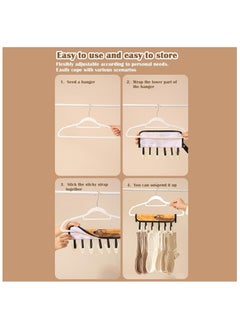 CMGTYYD Folding Clothespin Hanger, Portable Drying Rack With 6 Clips, Travel-Friendly Foldable Fabric, Space-Saving Multi-Functional Clothesline For Towels, Laundry  - Image 4
