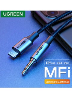 Ugreen UGREEN Lightning to 3.5mm Aux Cable Aluminum Shell with Braided 1m (Black)  - Image 3