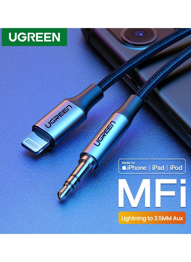 Ugreen UGREEN Lightning to 3.5mm Aux Cable Aluminum Shell with Braided 1m (Black)  - Image 3