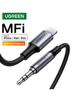 Ugreen UGREEN Lightning to 3.5mm Aux Cable Aluminum Shell with Braided 1m (Black)  - Image 4