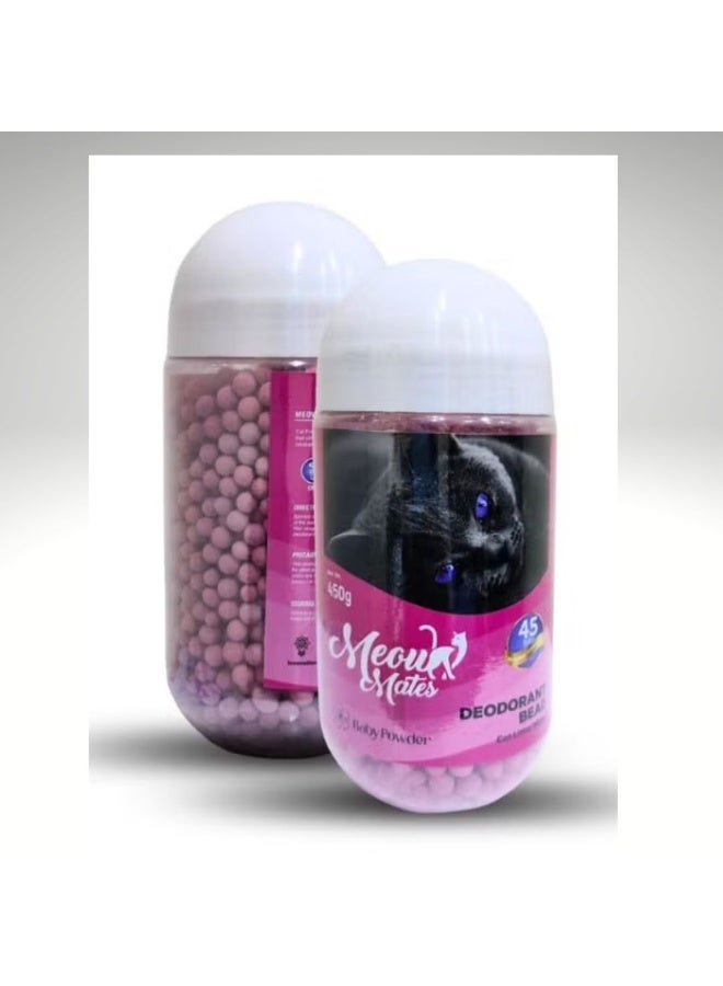 بنتونايت حبيبات مزيلة للروائح Meow Mates 450 جرام – برائحة بودرة الأطفال - Image 1