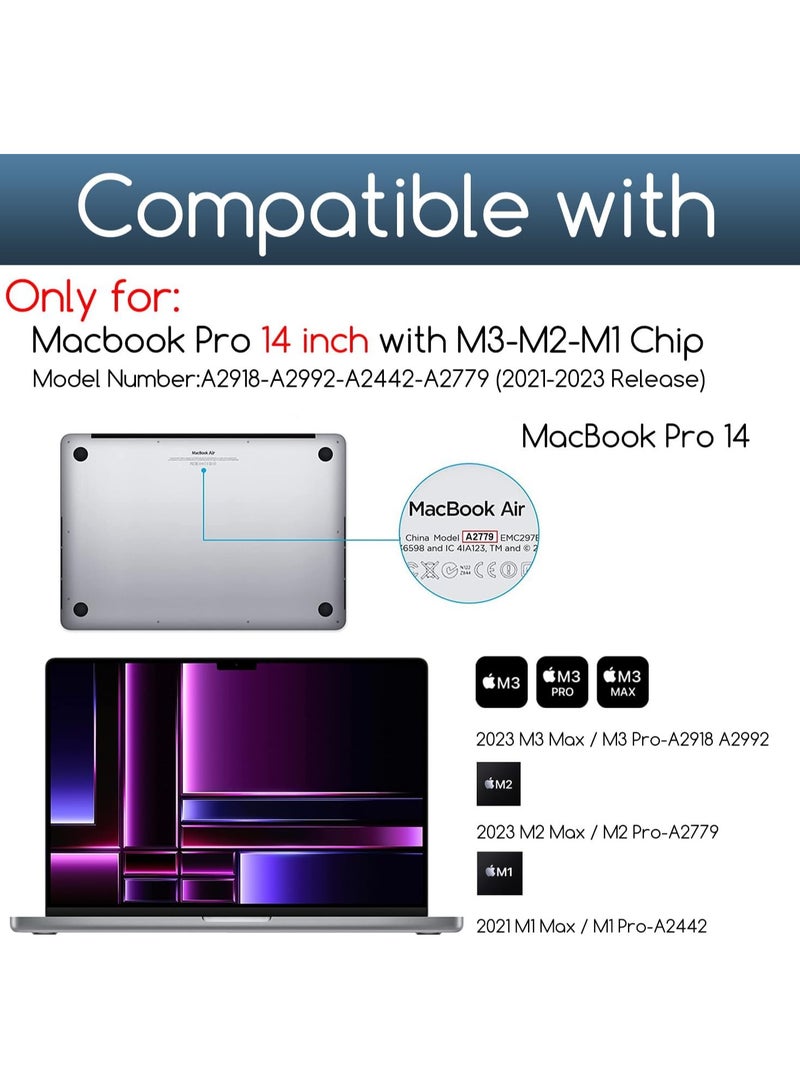 MacBook Pro 14 Tempered Glass Screen Protector for MacBook Pro 14 Inch(2021-2023, M1, M2)- A2442/A2779, 14.2" Ultra Clear & Automatic Adsorption - Image 3