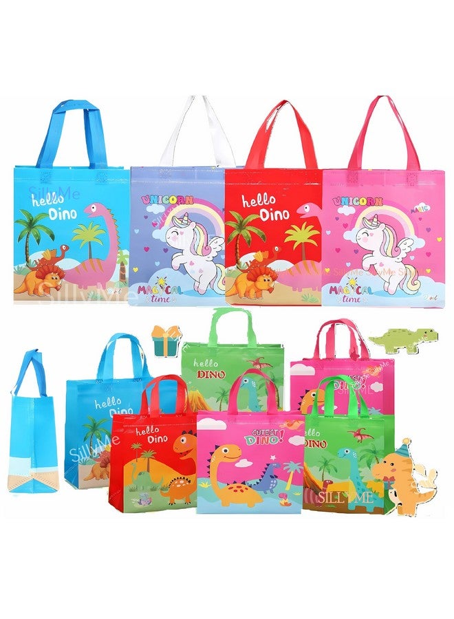 SILLYME Fabric 12Pcs Small Return Gift Bags Birthday Party For Kids-Gift Covers For Return Gifts,Small-Hand Bag For Kids-Birthday Return Gifts For Kids Age 8 12 3 4 5,Multicolor - Image 1