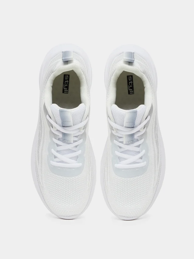 Styli Styli Textured Lace Up Running Shoes