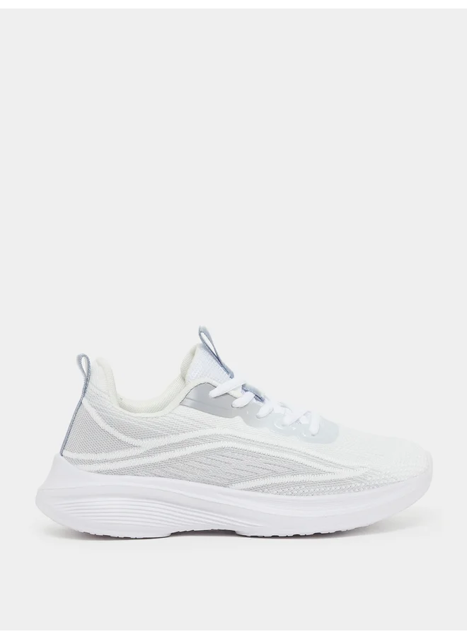 ستايلي Styli Textured Lace Up Running Shoes