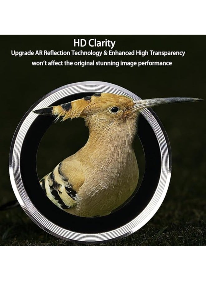 Muzz Camera Lens Protector for iPhone 16 2024 Tempered Glass Lens Protector Aluminum Alloy Ring Camera Cover Fits for Iphone 16 Silver - Image 3