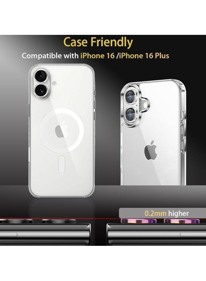 Muzz Camera Lens Protector for iPhone 16 2024 Tempered Glass Lens Protector Aluminum Alloy Ring Camera Cover Fits for Iphone 16 Silver - Image 5
