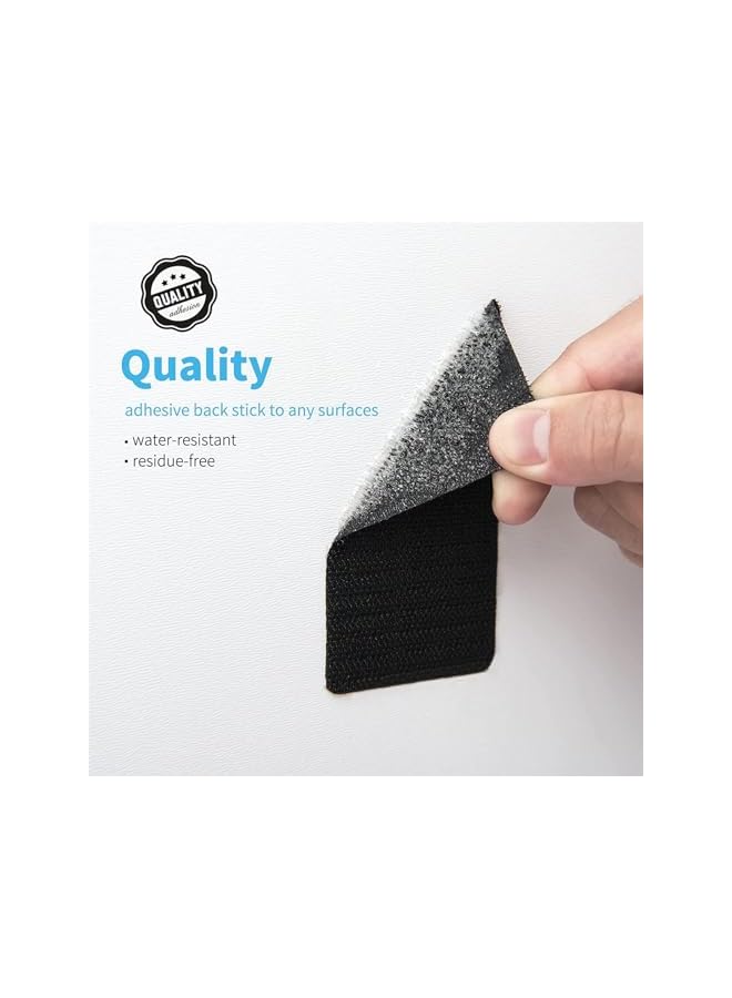 PROMASS promass Hook and Loop Tape, 30 Sets Nylon Self Adhesive Heavy Duty Strips, Hook Loop Strips with Adhesive Heavy Duty, Sticky Back Tape Fastener, for Office, Home, School, Crafting (Black 3X 10cm)  - Image 3