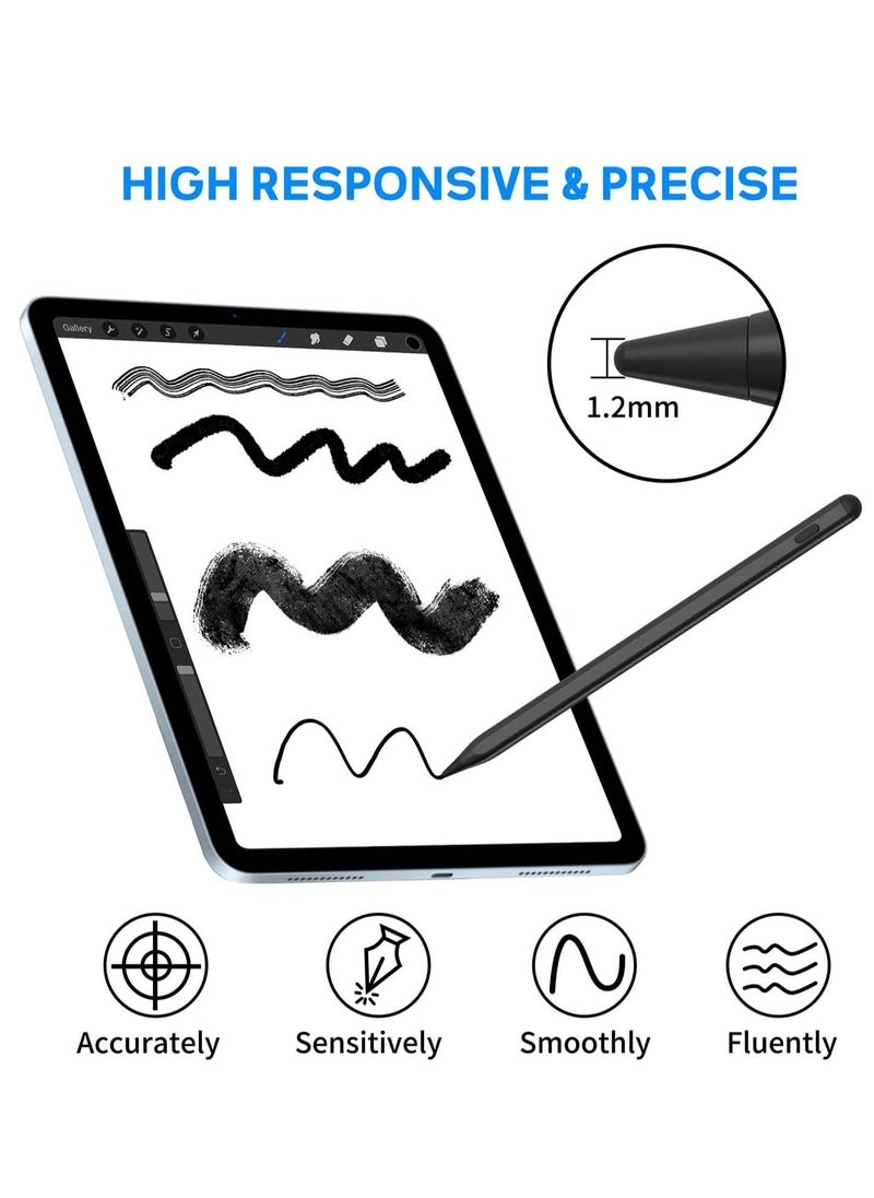 ELTRAZONE Stylus Pen for iPad with Tilt Sensitive and Fast Charge,iPad Pencil Compatible with 2018-2022 Apple iPad Pro 11/12.9 Inch,iPad 10/9/8/7/6 Gen,iPad Mini 5/6 Gen,iPad Air3/4/5 Gen - Image 3