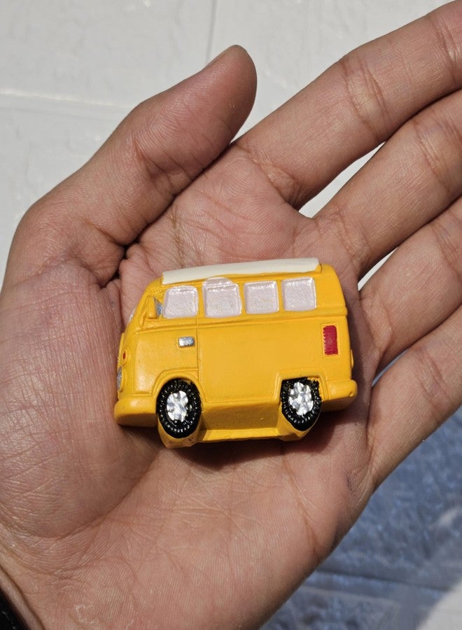 ARUNA DECOR Miniature Vintage Bus for Mini Garden Decor, Fairy Garden, Dollhouse Accessory & Home Decor | Handcrafted Mini Toy Bus Collectible | Cute Gifting Idea for Kids & Adults - Image 2