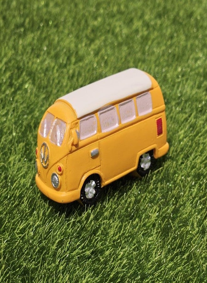 ARUNA DECOR Miniature Vintage Bus for Mini Garden Decor, Fairy Garden, Dollhouse Accessory & Home Decor | Handcrafted Mini Toy Bus Collectible | Cute Gifting Idea for Kids & Adults - Image 1