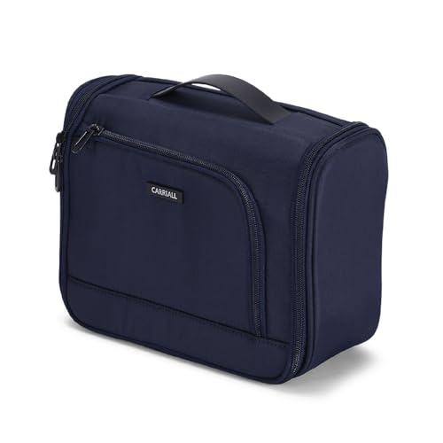 Carriall Toiletry Bag for Men & Women | The Prepp Kit | Hanging Travel Organizer with Hook | Waterproof 6L Wash Bag (Navy Blue) - Image 3