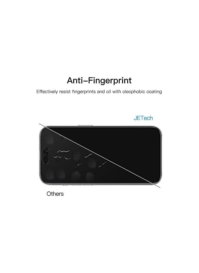 Jetech - JETech Privacy Full Coverage Screen Protector for iPhone 14 Pro 6.1-Inch with Camera Lens Protector, Anti-Spy Tempered Glass Film, 2-Pack Each - Image 1