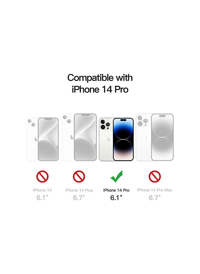 Jetech - JETech Privacy Full Coverage Screen Protector for iPhone 14 Pro 6.1-Inch with Camera Lens Protector, Anti-Spy Tempered Glass Film, 2-Pack Each - Image 1