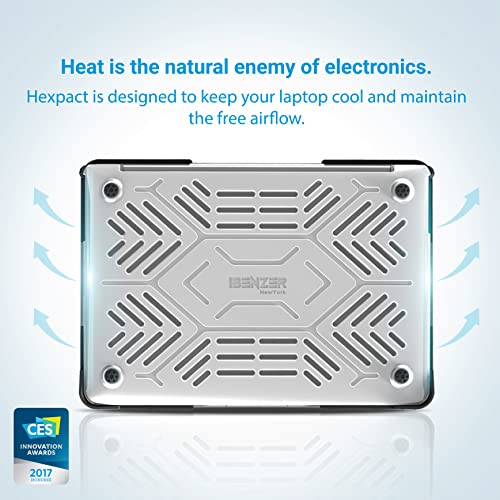 IBENZER Compatible with MacBook Air 11 Inch Case A1370 A1465, Heavy Duty Protective Hard Shell Case Cover for Apple Laptop Mac Air 11, Clear, HA11CYCL - Image 5