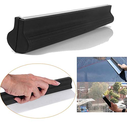 YOSOO Car Water Blade, Automotive Wiper Blade Squeegee, Silicone Water Blade Quick Drying Wiper Blade Squeegee 10 Inch Black for Car Vehicle Windshield Window Washing - Image 3