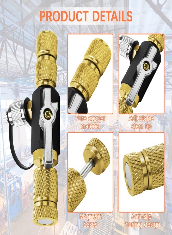 Behonor Mega Flow Vacuum-Rated Valve Core Removal Tool,1/4"& 5/16" Dual Valve HVAC Valve Core Removal Tool,20 Micron Vacuum, Compatible with R22 R410A R32 R134a,Essential HVAC Tools - Image 5