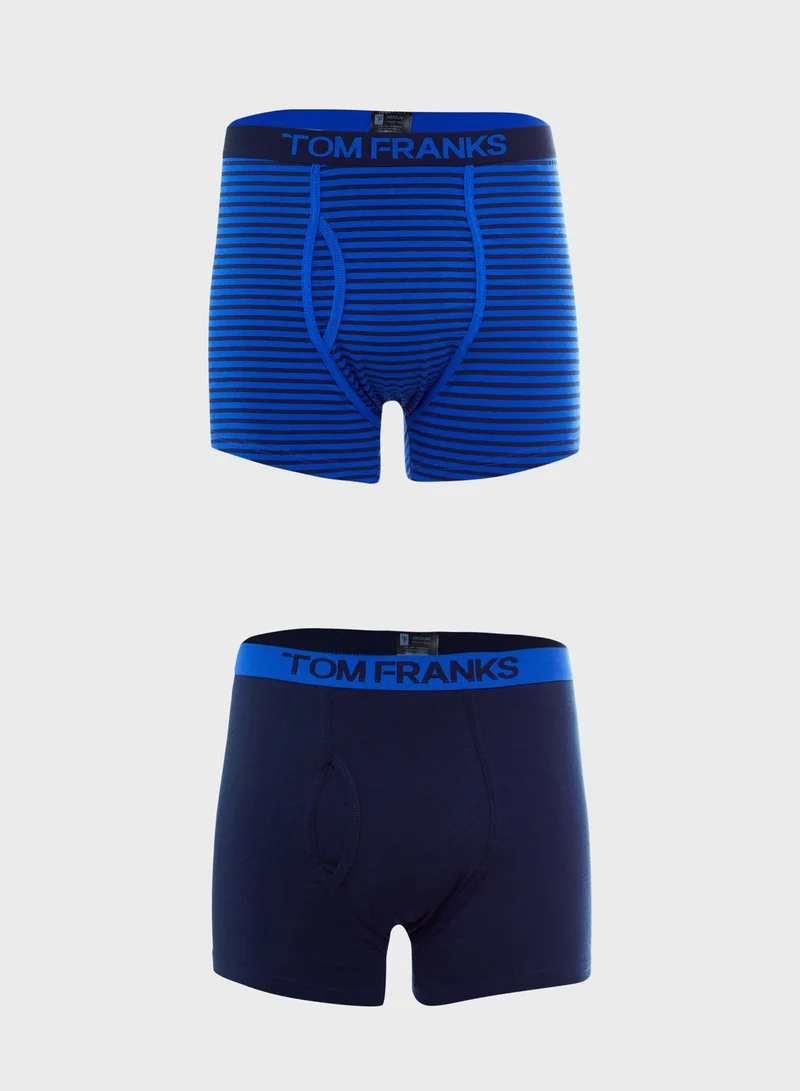 Tom Franks by Namshi 2 Pack Keyhole Boxers Shorts