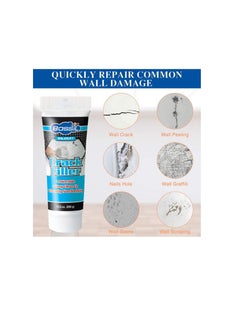 Bossil Bossil Multipurpose Crack Filler 290g White BS-8127, Non Shrinkable, Smooth and Durable, Easy to Fill Cracks & Gaps in a Single Application  - Image 2