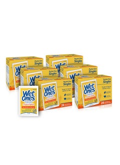 Wet Ones Wet Ones Antibacterial Hand Wipes Singles, Tropical Splash Wipes | Individual Wipes, Antibacterial Wipes, Hand Wipes Individually Wrapped | 24 ct. (6 pack)  - Image 1