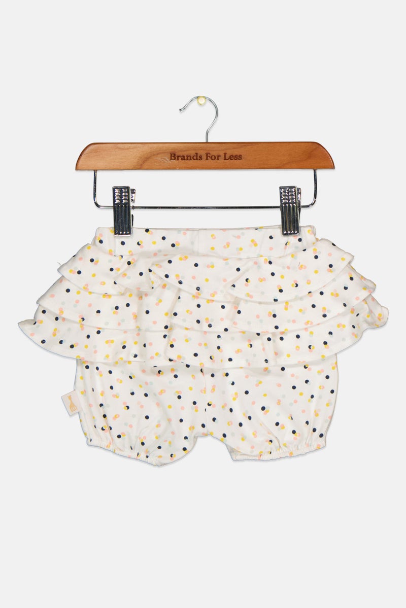 Sophie la girafe Toddlers Girl Allover Print Ruffle Bum Shorts, Multicolor - Image 2