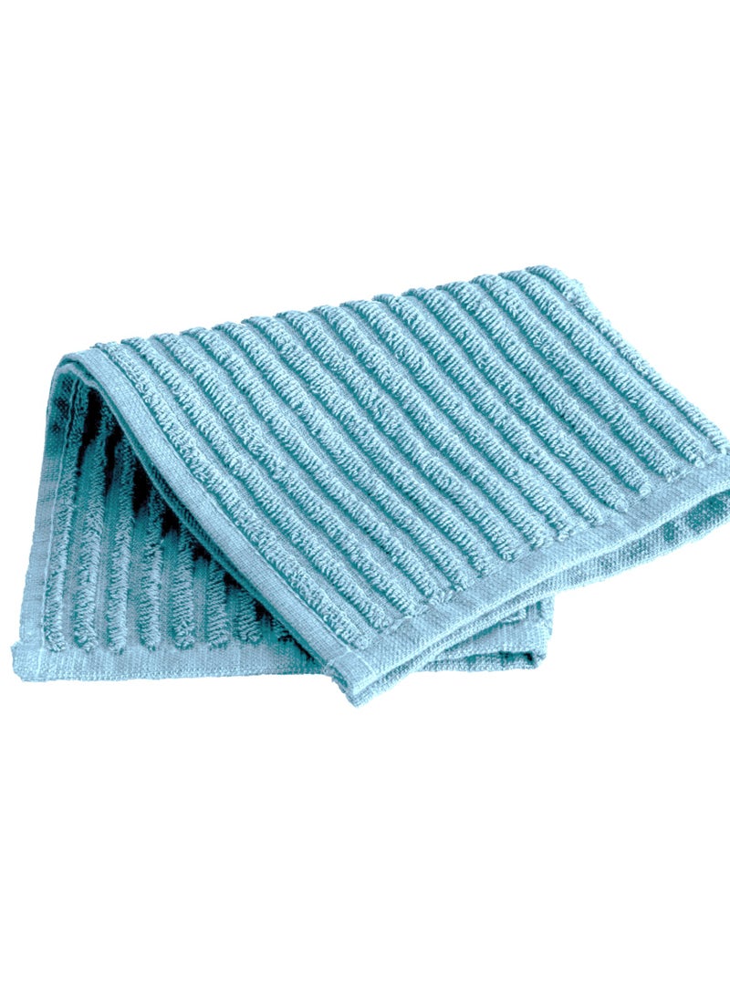 SIGNOOLA Signoola Multi-Purpose Towel Set Of 4 Pcs 30 x 30 cm Light Blue stripe, 100% cotton.  - Image 2