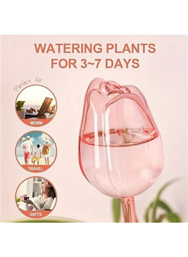 Generic 4 Pcs Plant Watering Globes – Self Watering Bulbs for Indoor & Outdoor Plants, Automatic Drip Irrigation with Terracotta Spikes, Tulip Design for Vacation & Home Decor  - Image 4