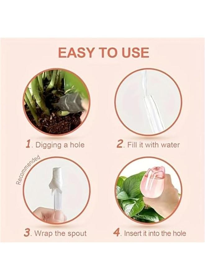 Generic 4 Pcs Plant Watering Globes – Self Watering Bulbs for Indoor & Outdoor Plants, Automatic Drip Irrigation with Terracotta Spikes, Tulip Design for Vacation & Home Decor  - Image 5