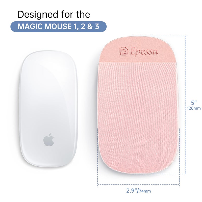 Epessa Slim Mouse Holder for Laptop, Mouse Pouch/Mouse Sleeve for Laptop, Computer Mouse Holder, Case for Magic Mouse, Reusable Adhesive, No Glue Residue, Compatible with iPad or MacBook - Image 4