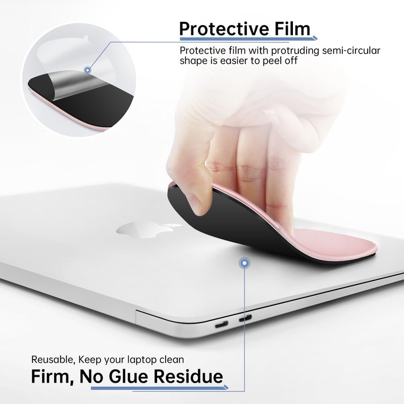 Epessa Slim Mouse Holder for Laptop, Mouse Pouch/Mouse Sleeve for Laptop, Computer Mouse Holder, Case for Magic Mouse, Reusable Adhesive, No Glue Residue, Compatible with iPad or MacBook - Image 3