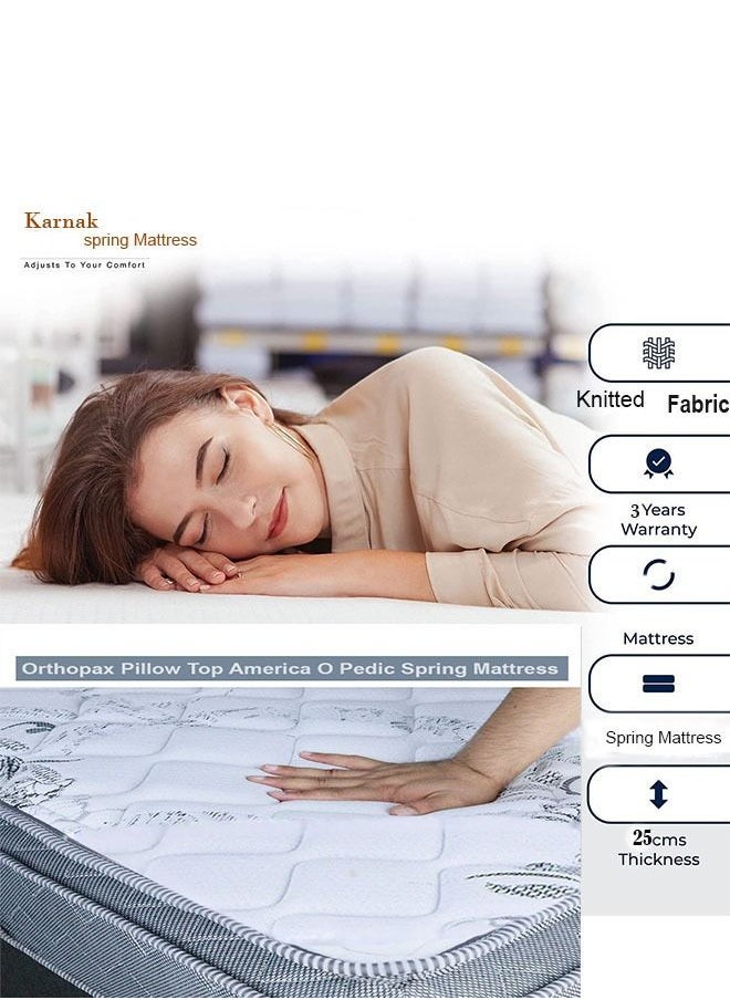 KARNAK - Orthopax Pillow Top Spring Mattress  Size 100x200x26 Cm - Image 1