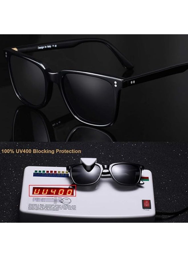 Field Polarized  Sunglasses for Men Women, UV400 Protection Sun Glasses TR Fashion Anti-Glare Sun Shades for Driving, Fishing, Traveling (Black) - Image 2